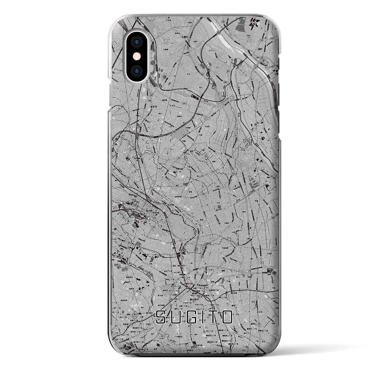 【杉戸(埼玉県)】地図柄iPhoneケース(クリアタイプ)