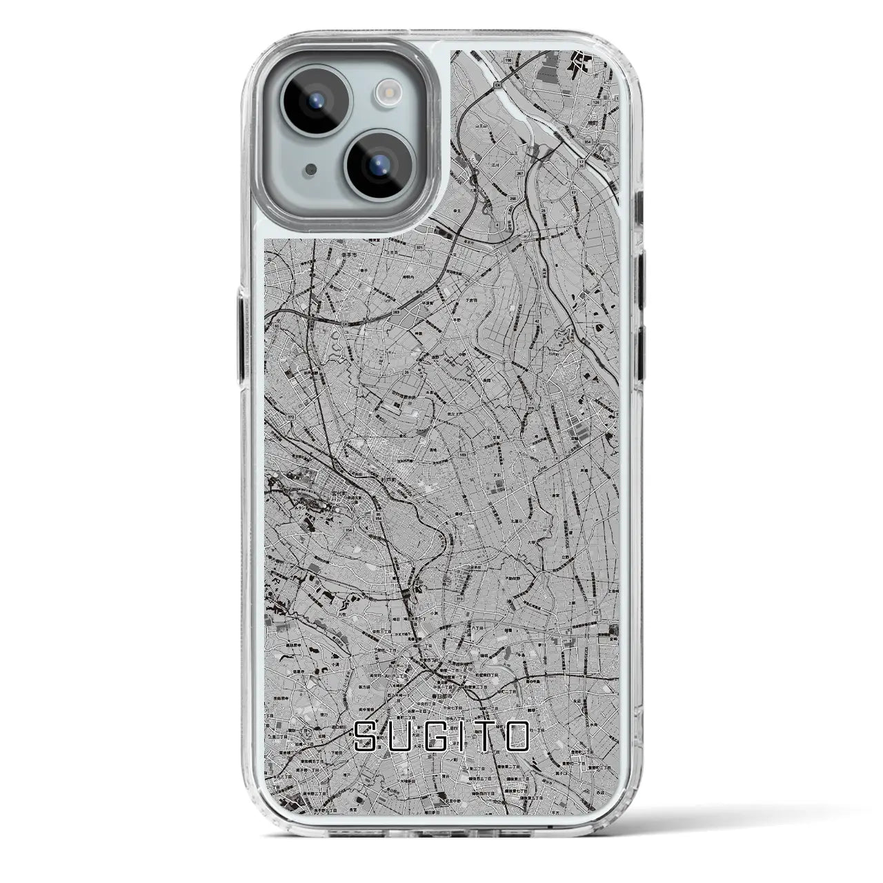 【杉戸(埼玉県)】地図柄iPhoneケース(MagSafeタイプ)