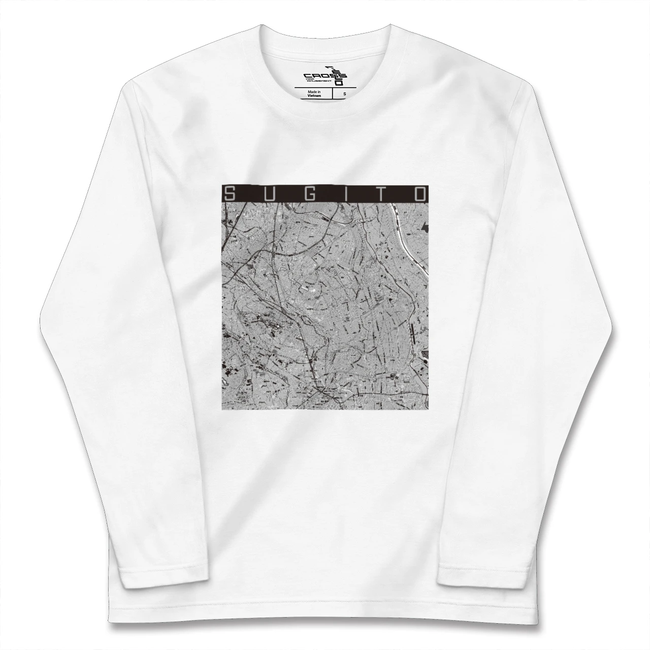 【杉戸(埼玉県)】地図柄ロングスリーブTシャツ