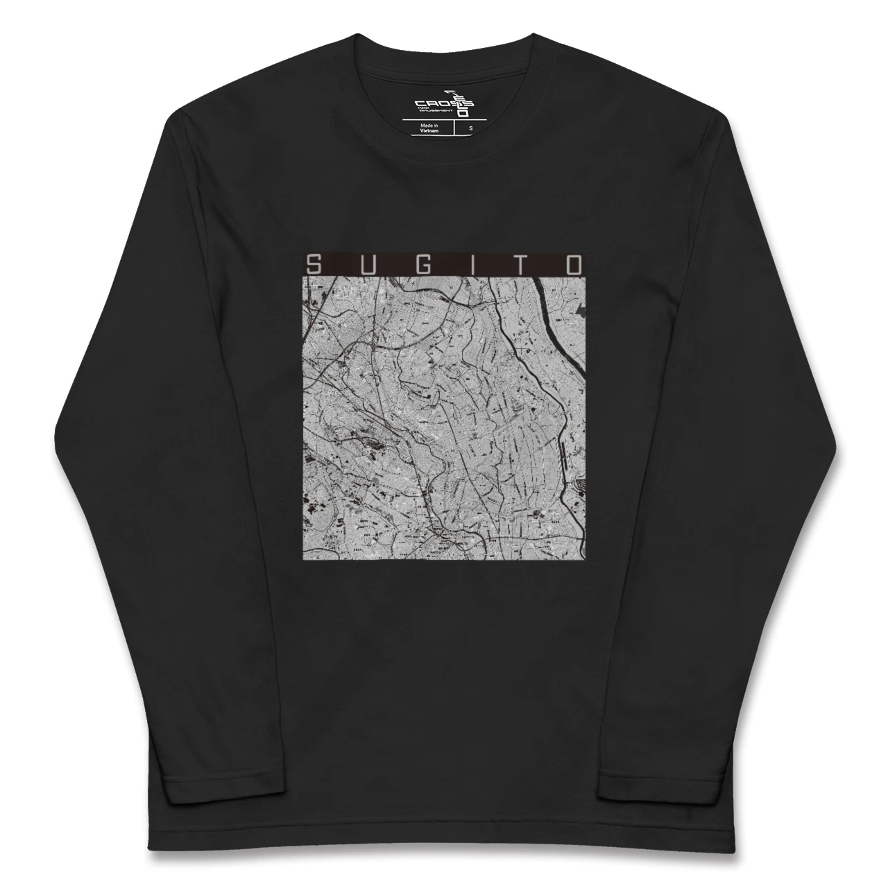 【杉戸(埼玉県)】地図柄ロングスリーブTシャツ