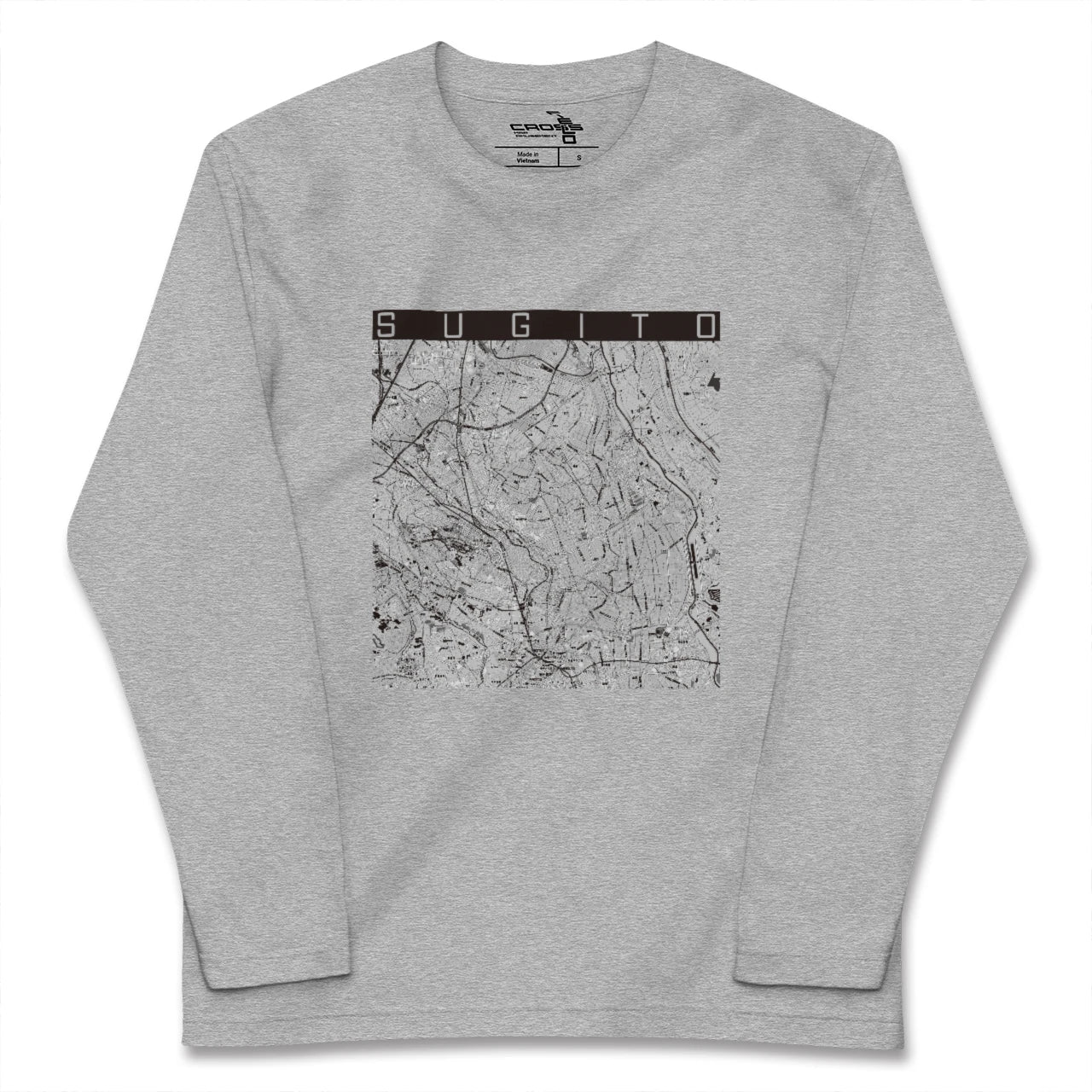 【杉戸(埼玉県)】地図柄ロングスリーブTシャツ