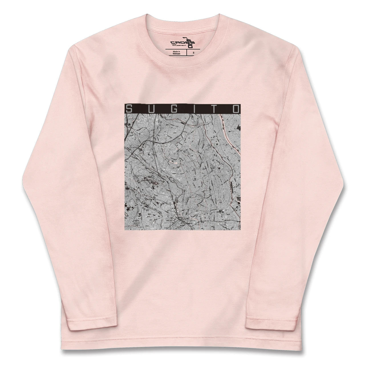 【杉戸(埼玉県)】地図柄ロングスリーブTシャツ
