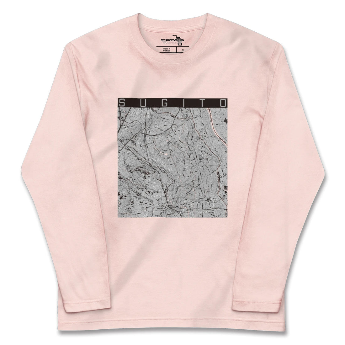 【杉戸(埼玉県)】地図柄ロングスリーブTシャツ
