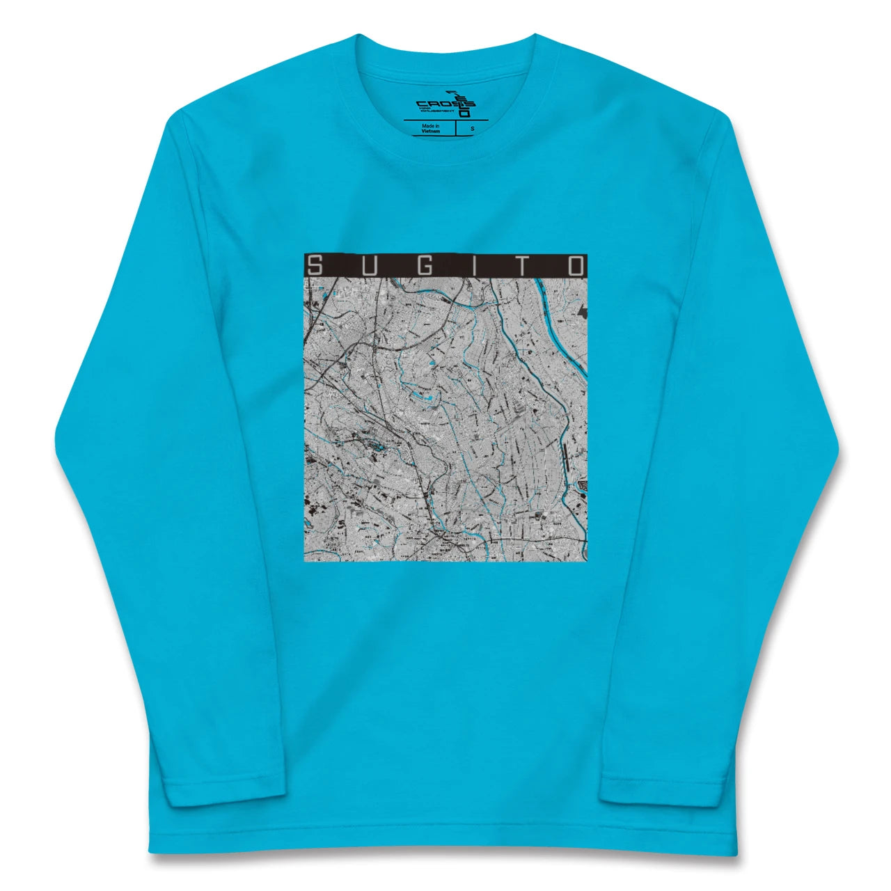 【杉戸(埼玉県)】地図柄ロングスリーブTシャツ