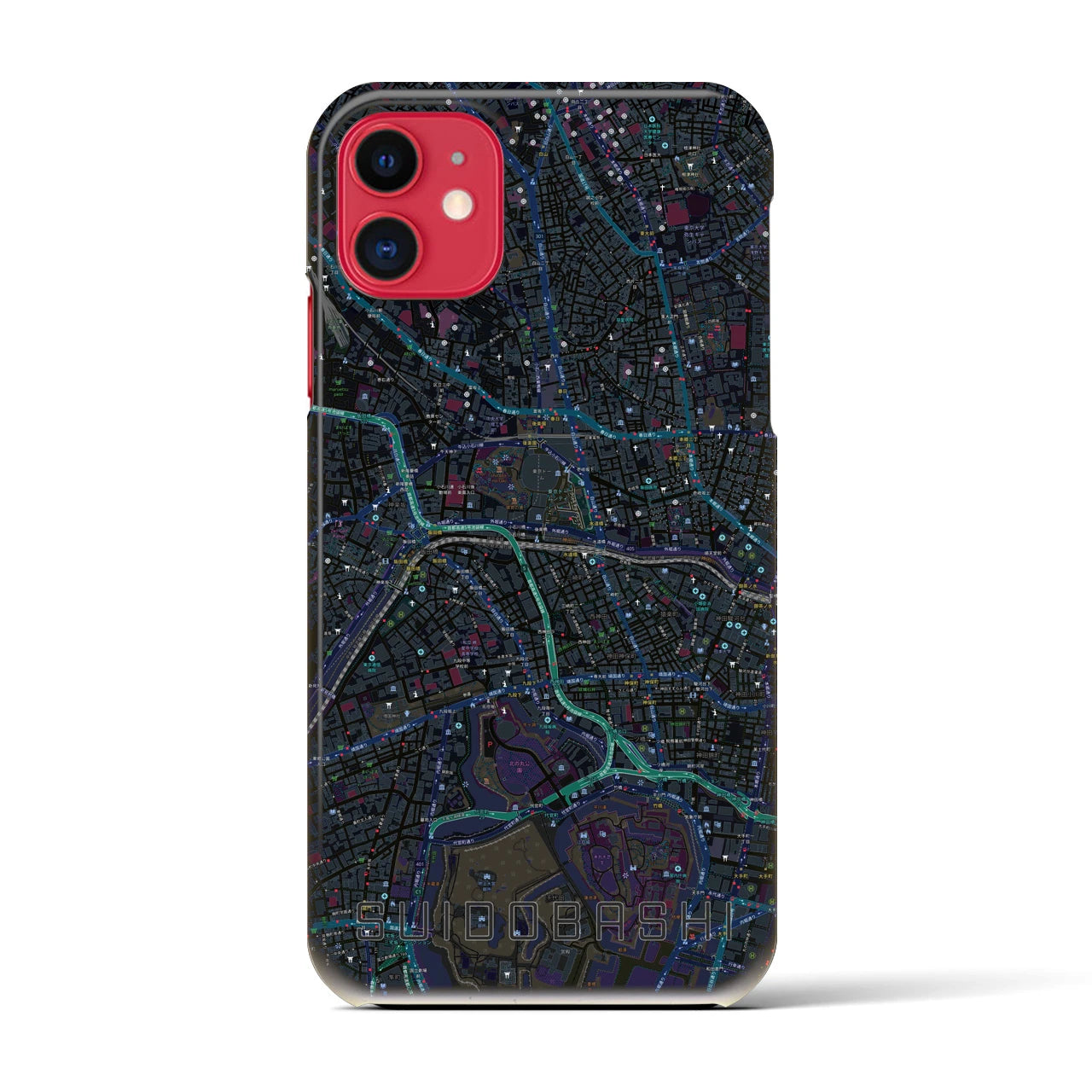 【水道橋(東京都)】地図柄iPhoneケース(バックカバータイプ)