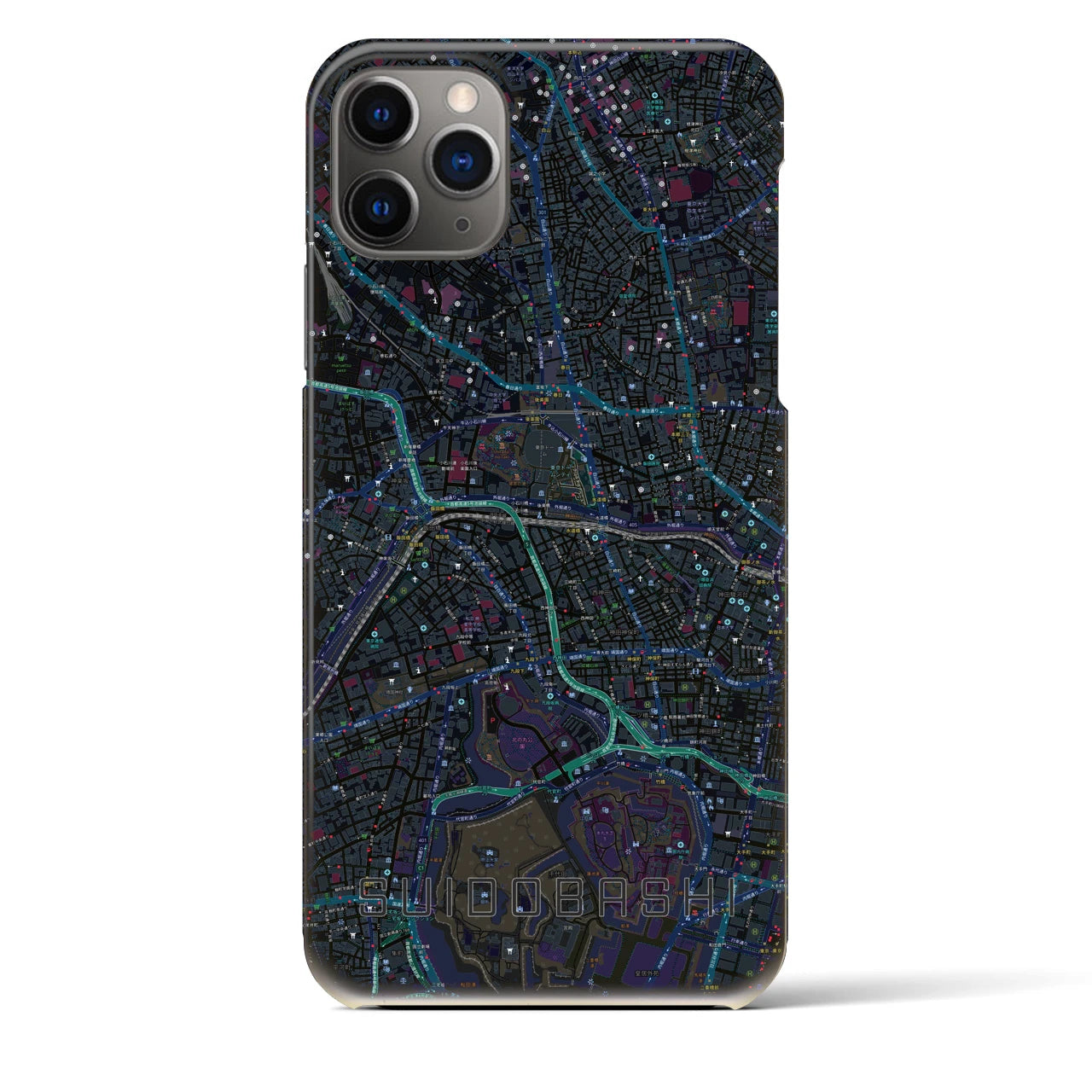 【水道橋(東京都)】地図柄iPhoneケース(バックカバータイプ)
