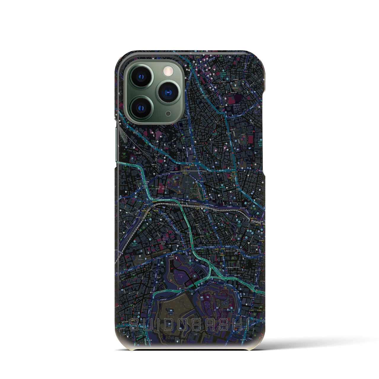 【水道橋(東京都)】地図柄iPhoneケース(バックカバータイプ)