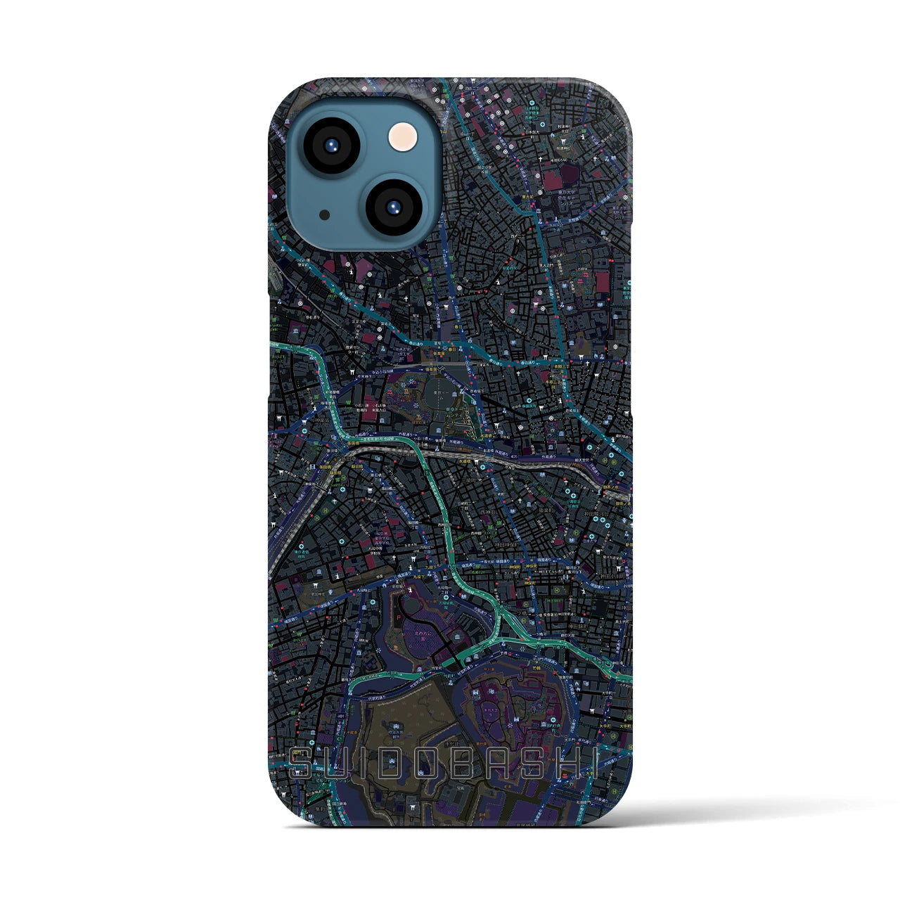 【水道橋(東京都)】地図柄iPhoneケース(バックカバータイプ)