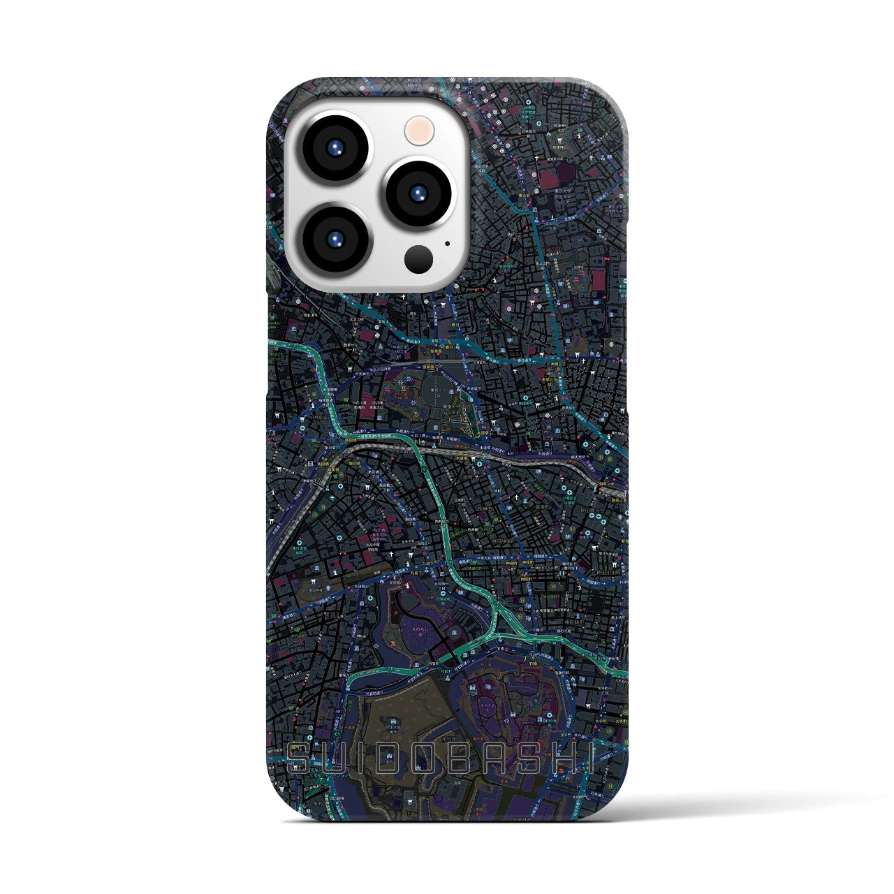 【水道橋(東京都)】地図柄iPhoneケース(バックカバータイプ)
