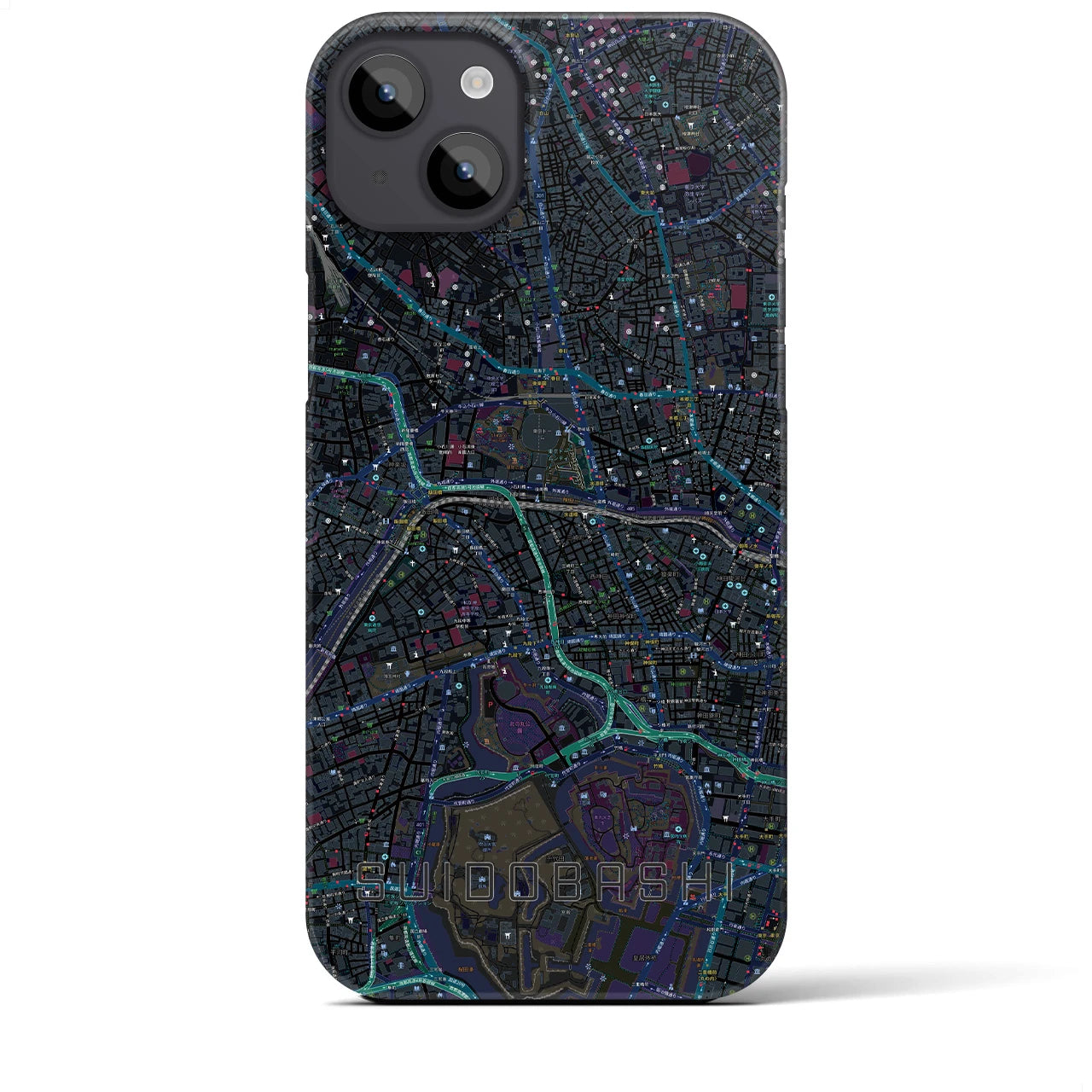 【水道橋(東京都)】地図柄iPhoneケース(バックカバータイプ)