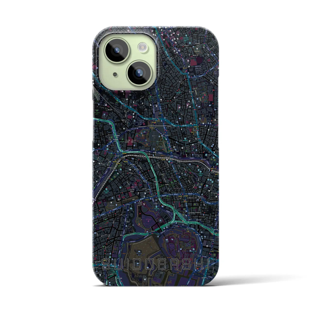 【水道橋(東京都)】地図柄iPhoneケース(バックカバータイプ)