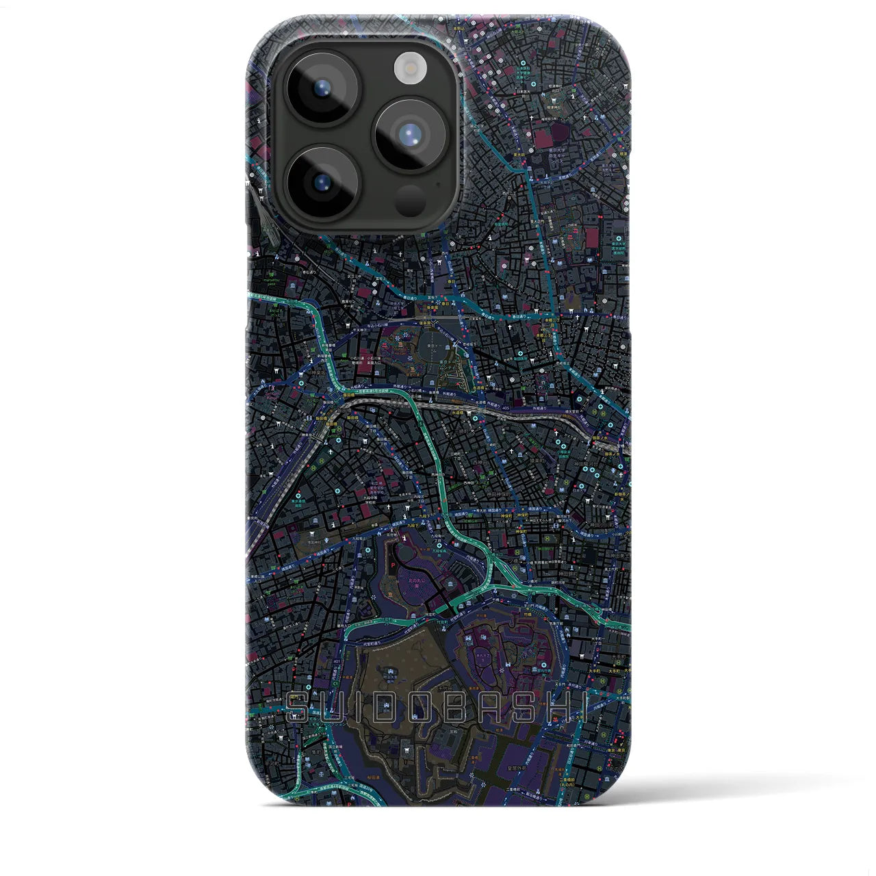 【水道橋(東京都)】地図柄iPhoneケース(バックカバータイプ)