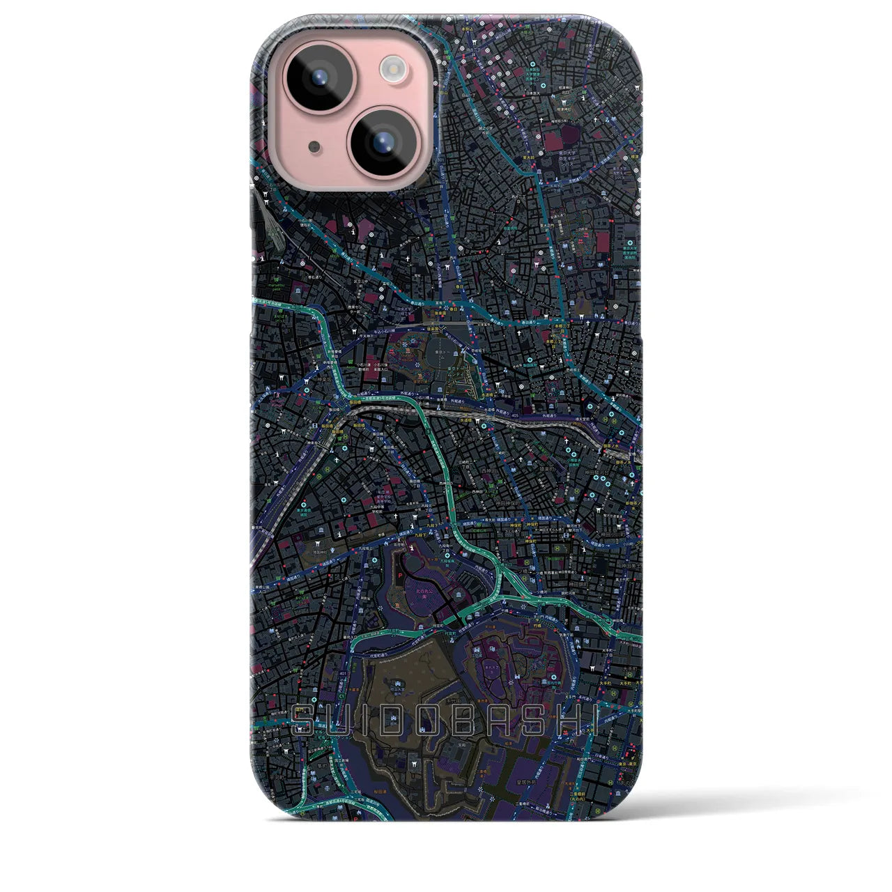 【水道橋(東京都)】地図柄iPhoneケース(バックカバータイプ)