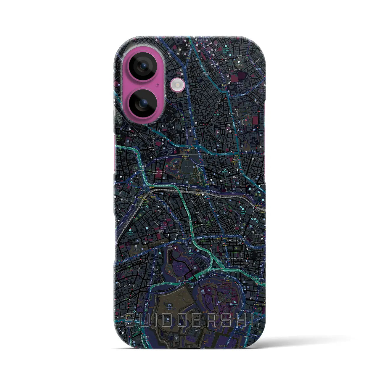 【水道橋(東京都)】地図柄iPhoneケース(バックカバータイプ)