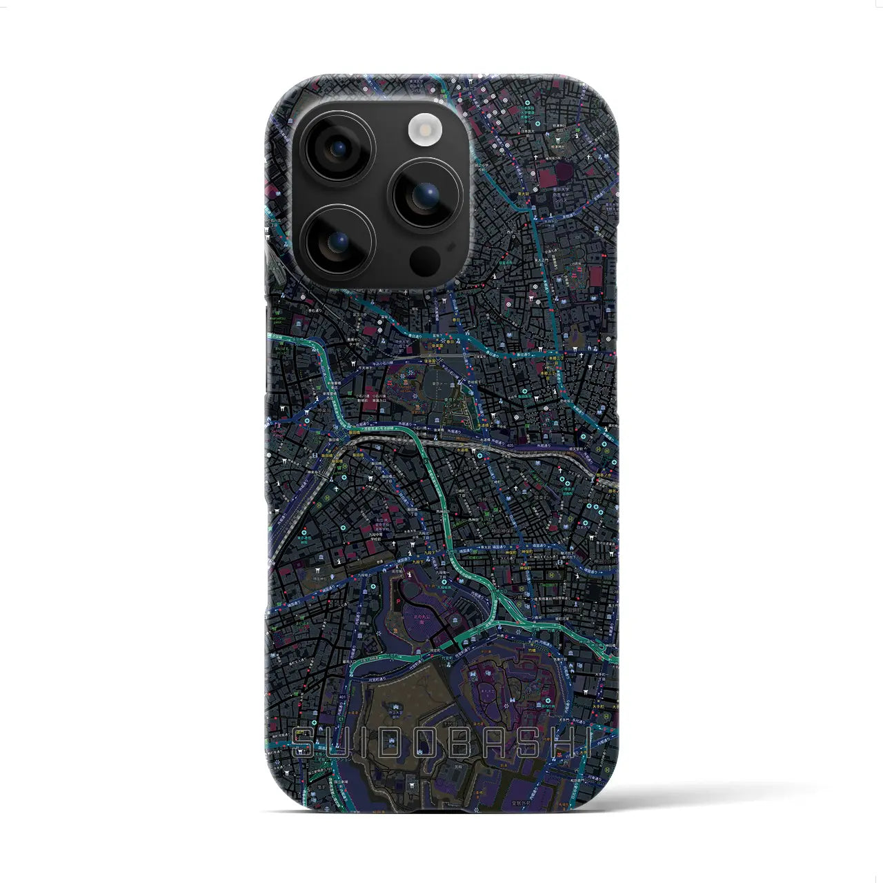 【水道橋(東京都)】地図柄iPhoneケース(バックカバータイプ)