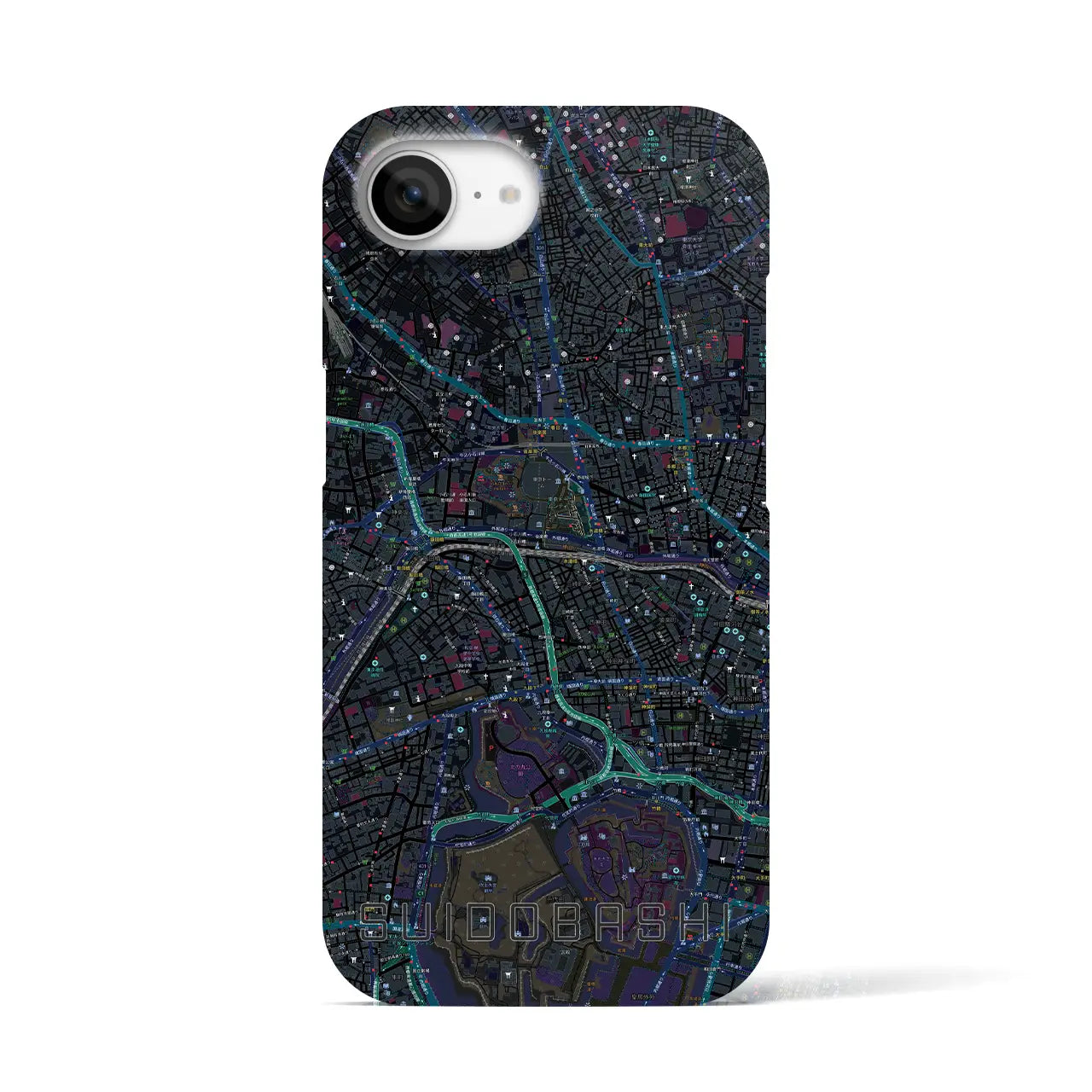 【水道橋(東京都)】地図柄iPhoneケース(バックカバータイプ)