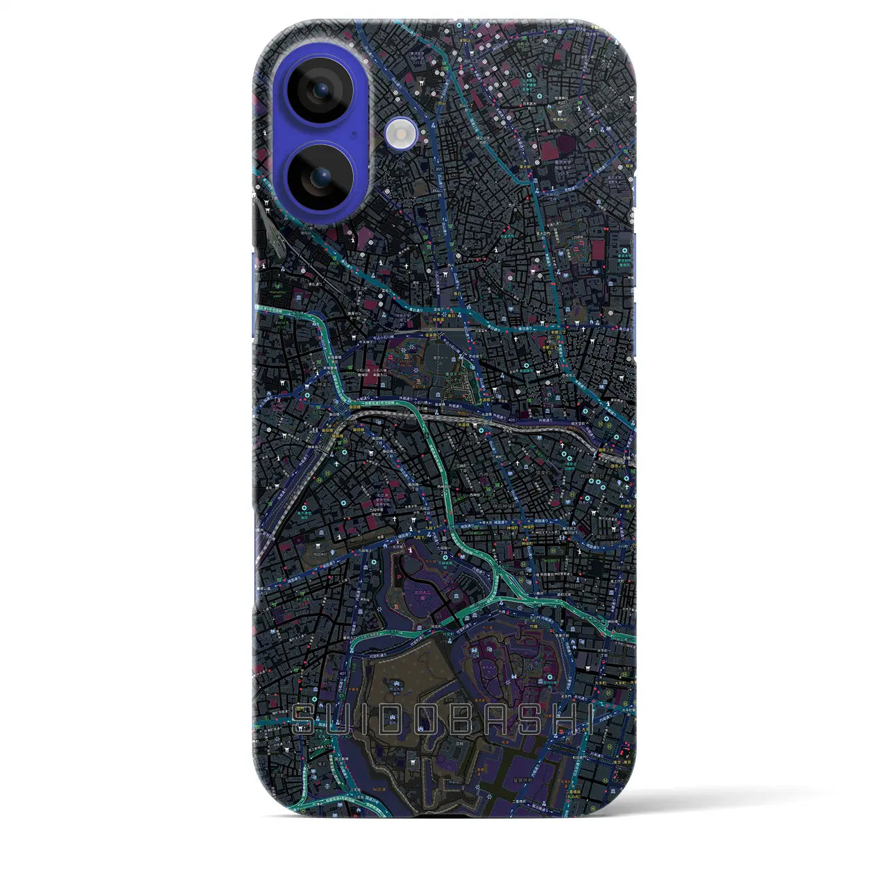 【水道橋(東京都)】地図柄iPhoneケース(バックカバータイプ)