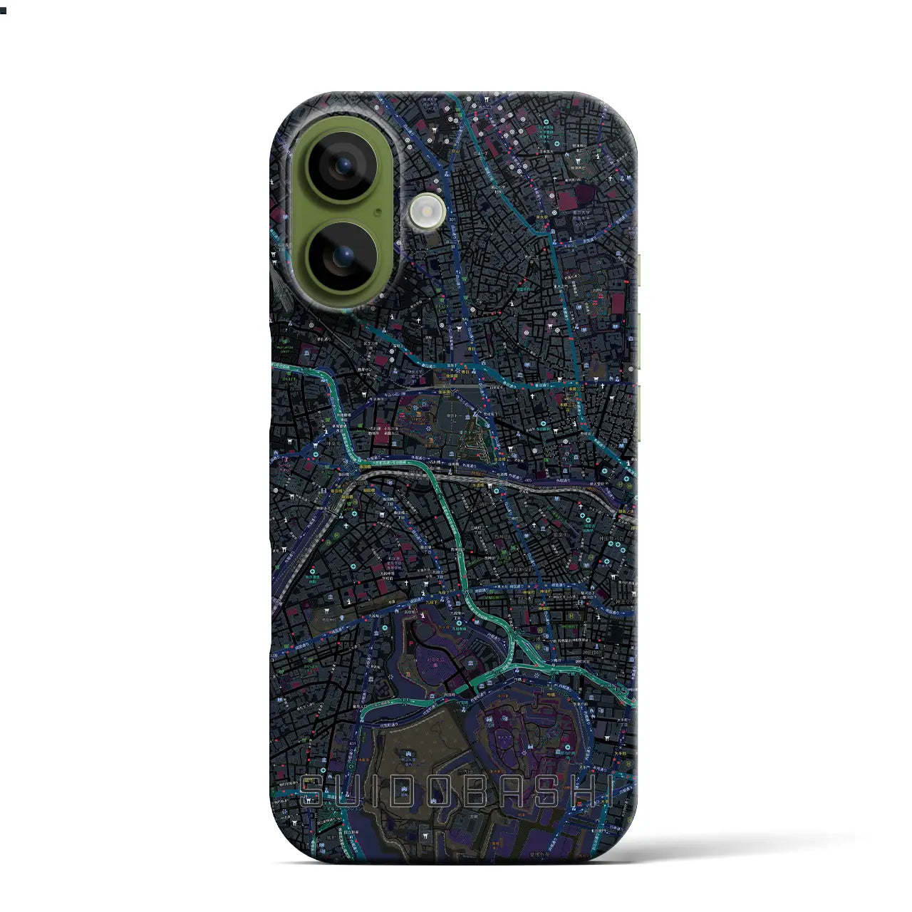 【水道橋(東京都)】地図柄iPhoneケース(バックカバータイプ)