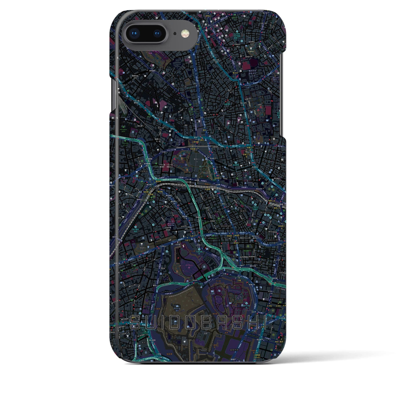 【水道橋(東京都)】地図柄iPhoneケース(バックカバータイプ)