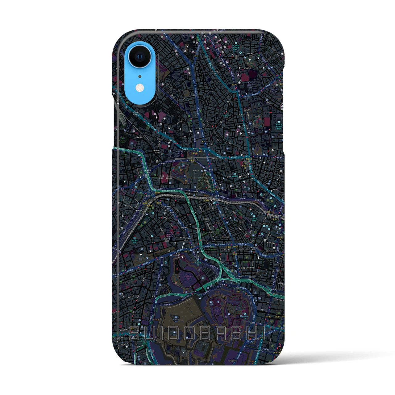 【水道橋(東京都)】地図柄iPhoneケース(バックカバータイプ)