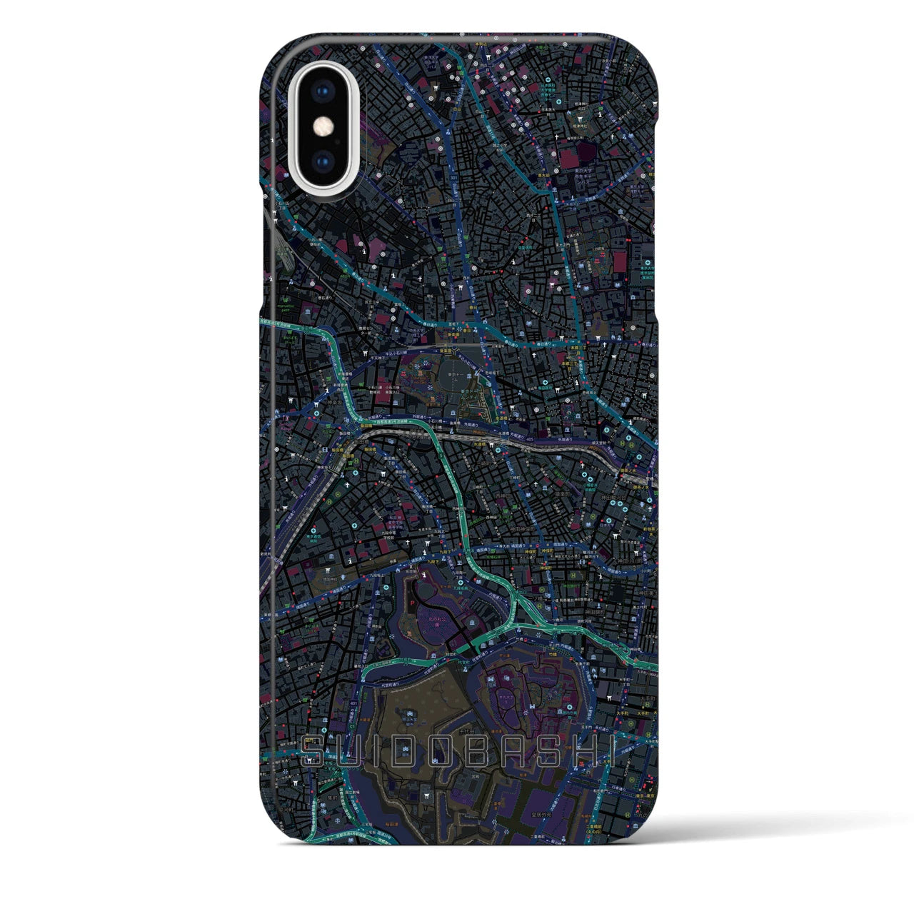 【水道橋(東京都)】地図柄iPhoneケース(バックカバータイプ)