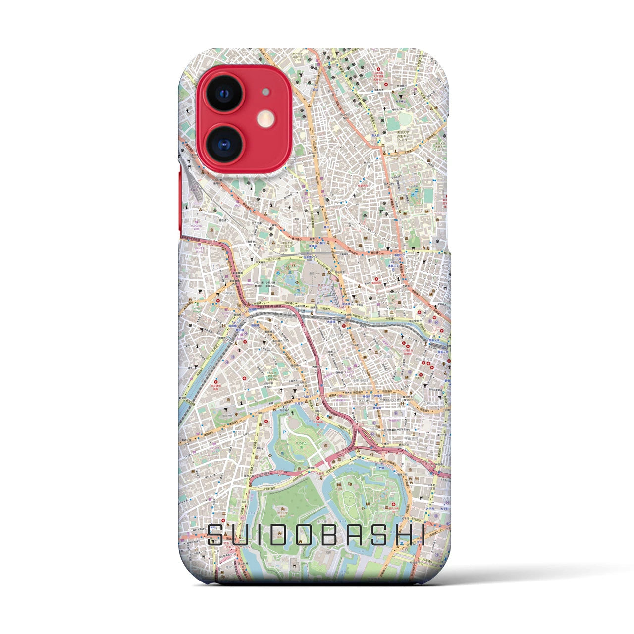 【水道橋(東京都)】地図柄iPhoneケース(バックカバータイプ)