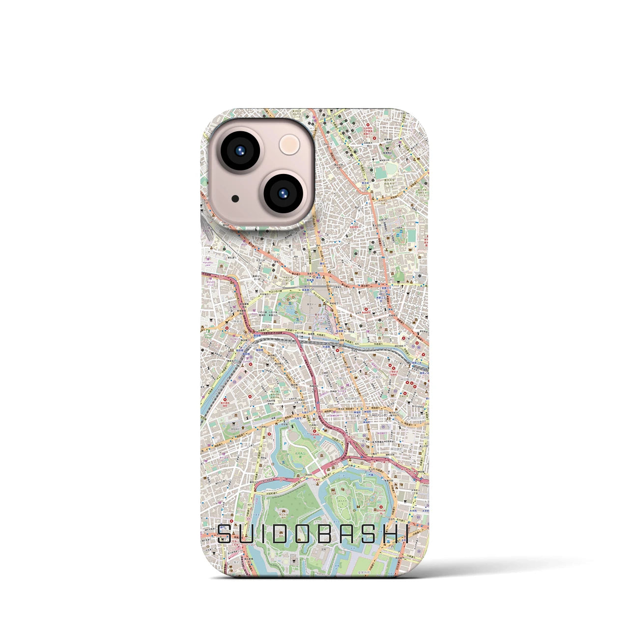 【水道橋(東京都)】地図柄iPhoneケース(バックカバータイプ)