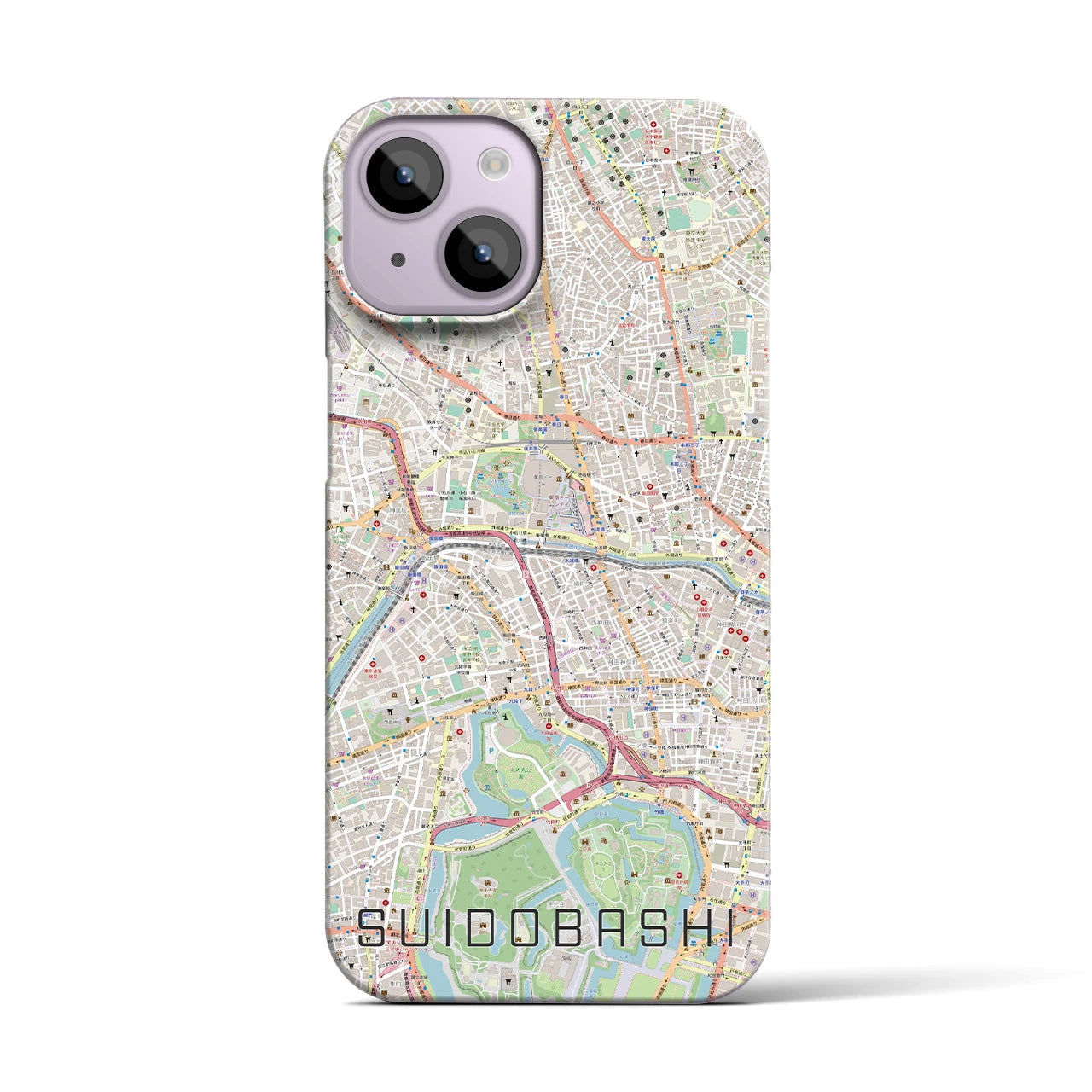 【水道橋(東京都)】地図柄iPhoneケース(バックカバータイプ)