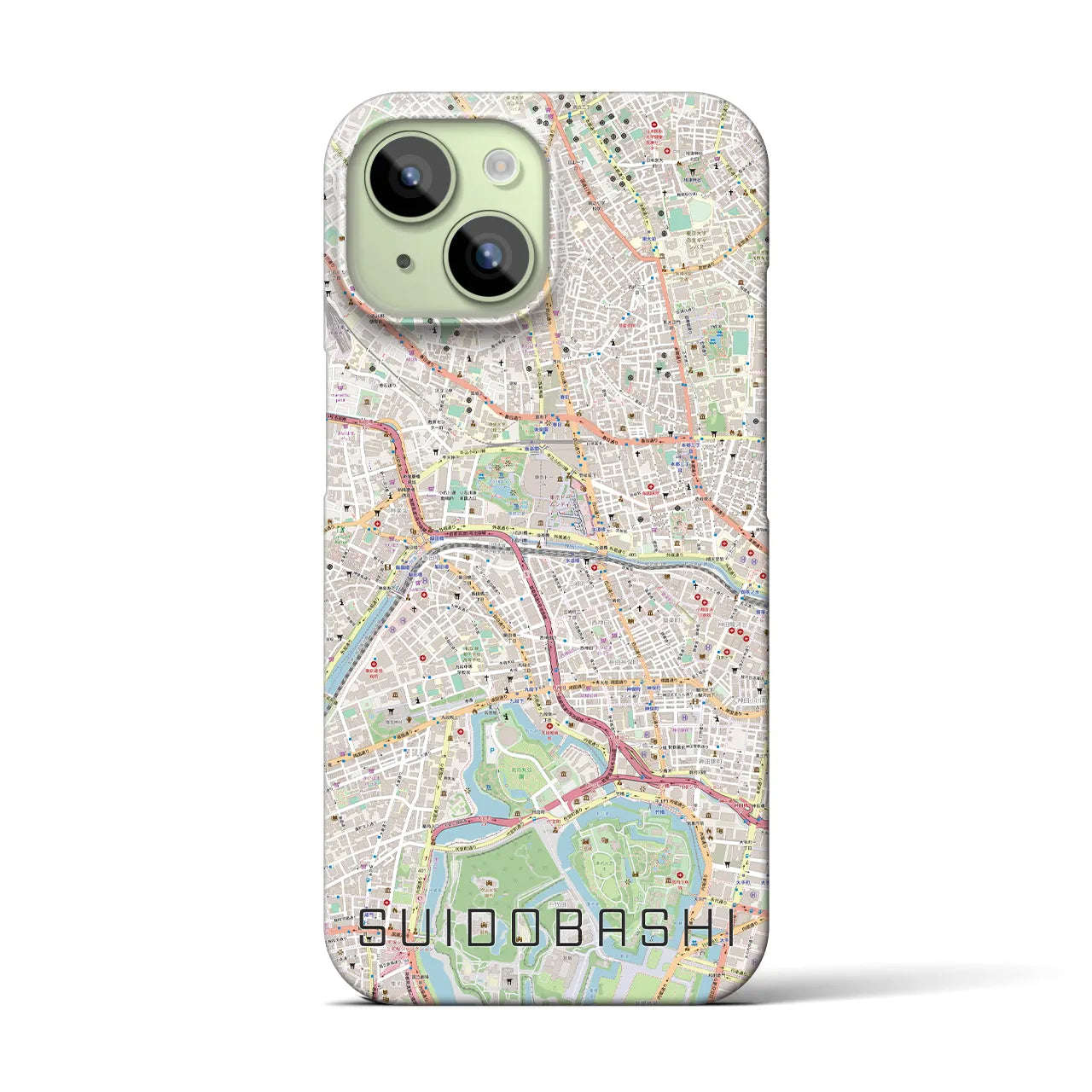 【水道橋(東京都)】地図柄iPhoneケース(バックカバータイプ)