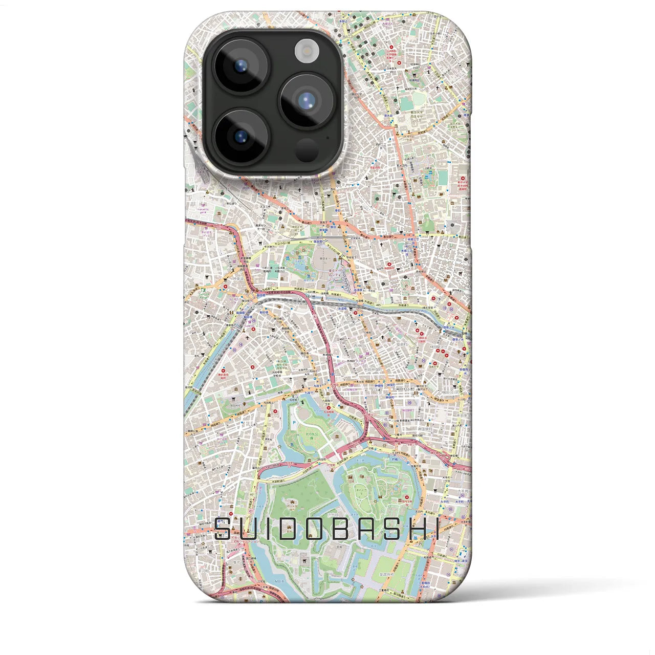 【水道橋(東京都)】地図柄iPhoneケース(バックカバータイプ)