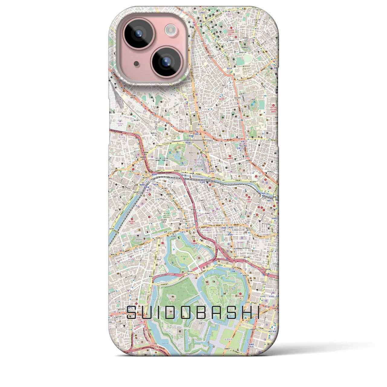 【水道橋(東京都)】地図柄iPhoneケース(バックカバータイプ)