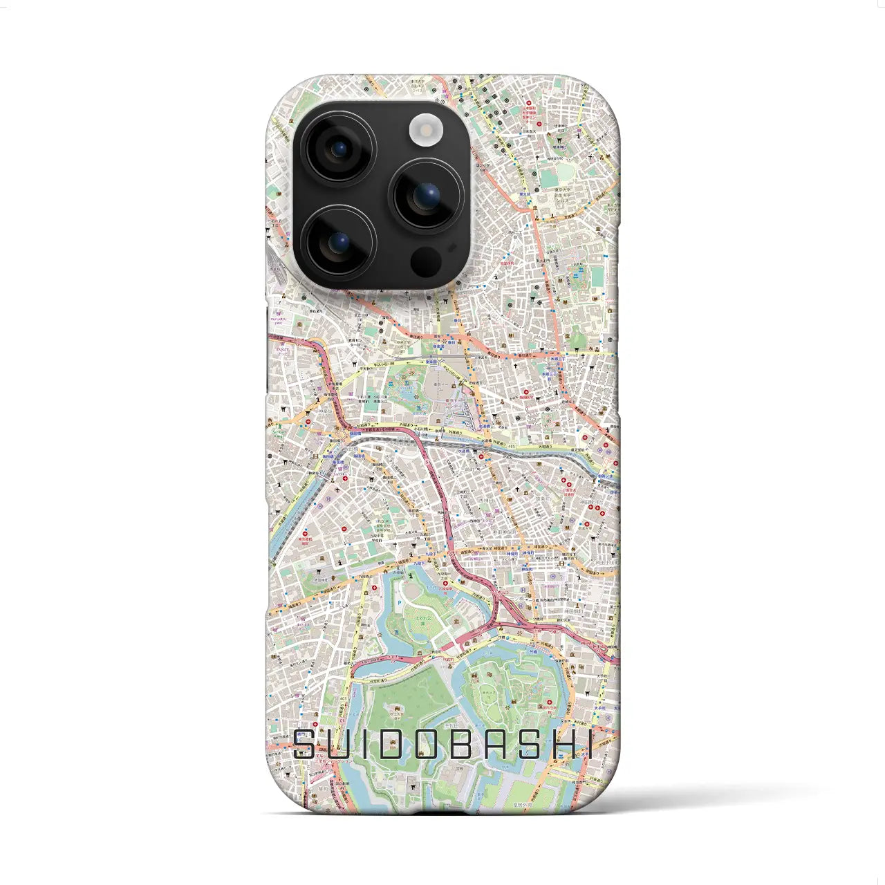 【水道橋(東京都)】地図柄iPhoneケース(バックカバータイプ)