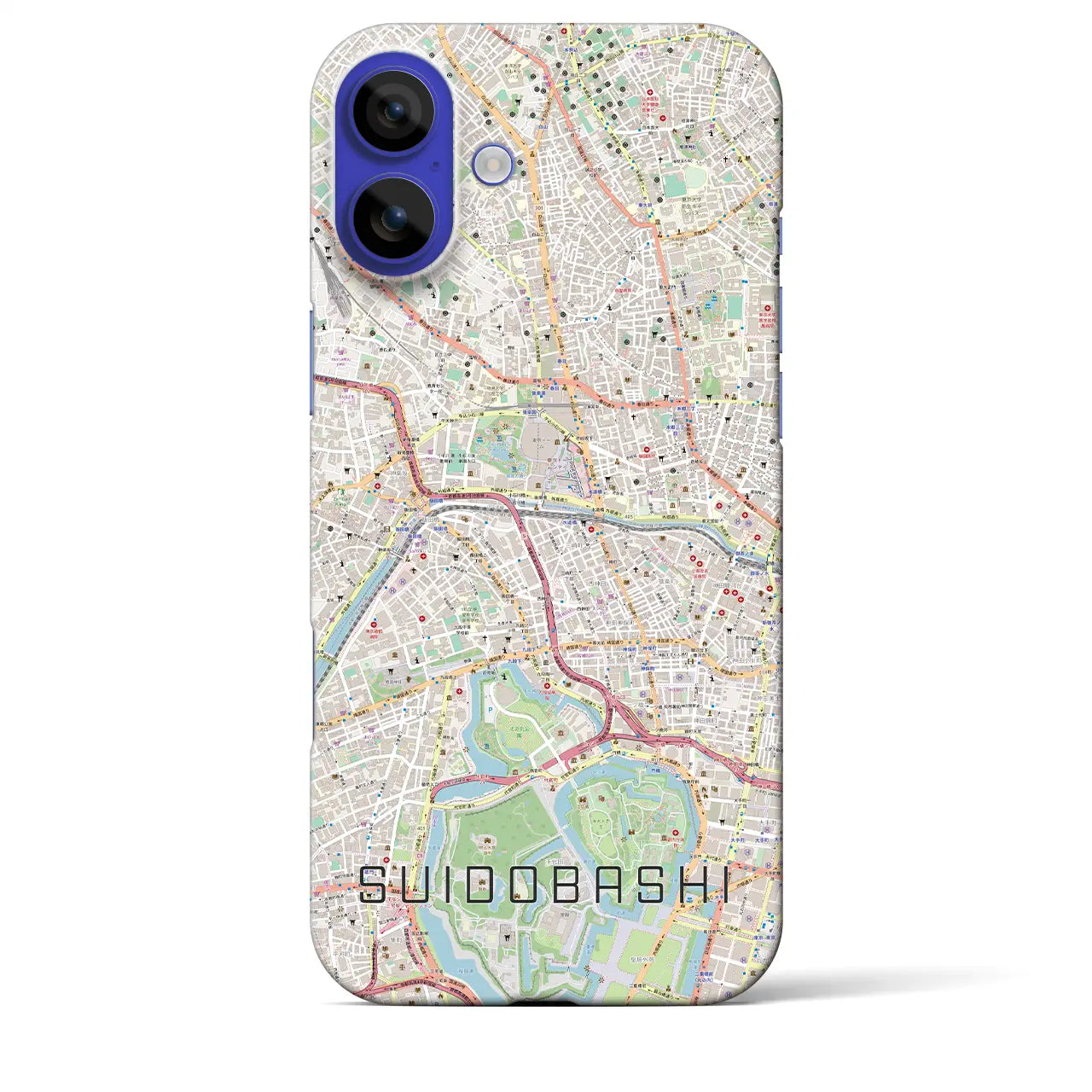 【水道橋(東京都)】地図柄iPhoneケース(バックカバータイプ)ナチュラル・iPhone 16 Pro Max 用