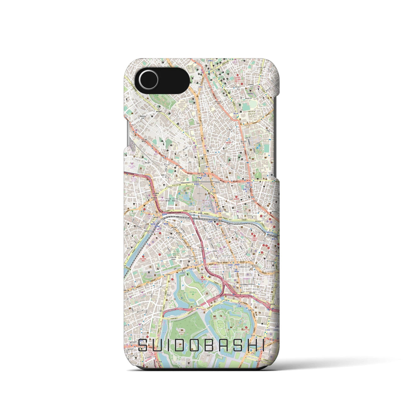 【水道橋(東京都)】地図柄iPhoneケース(バックカバータイプ)
