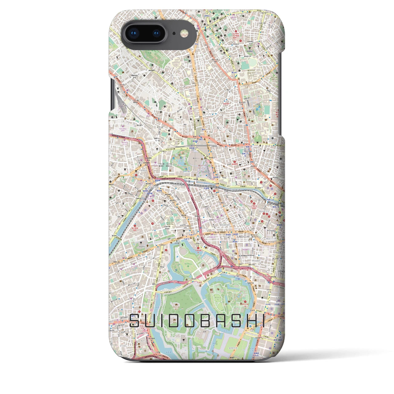 【水道橋(東京都)】地図柄iPhoneケース(バックカバータイプ)