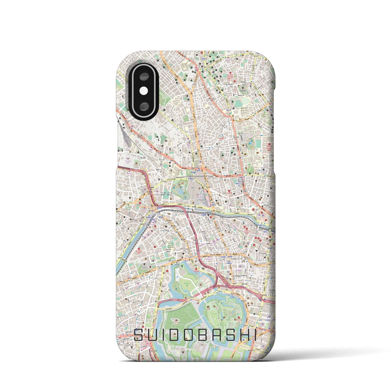 【水道橋(東京都)】地図柄iPhoneケース(バックカバータイプ)