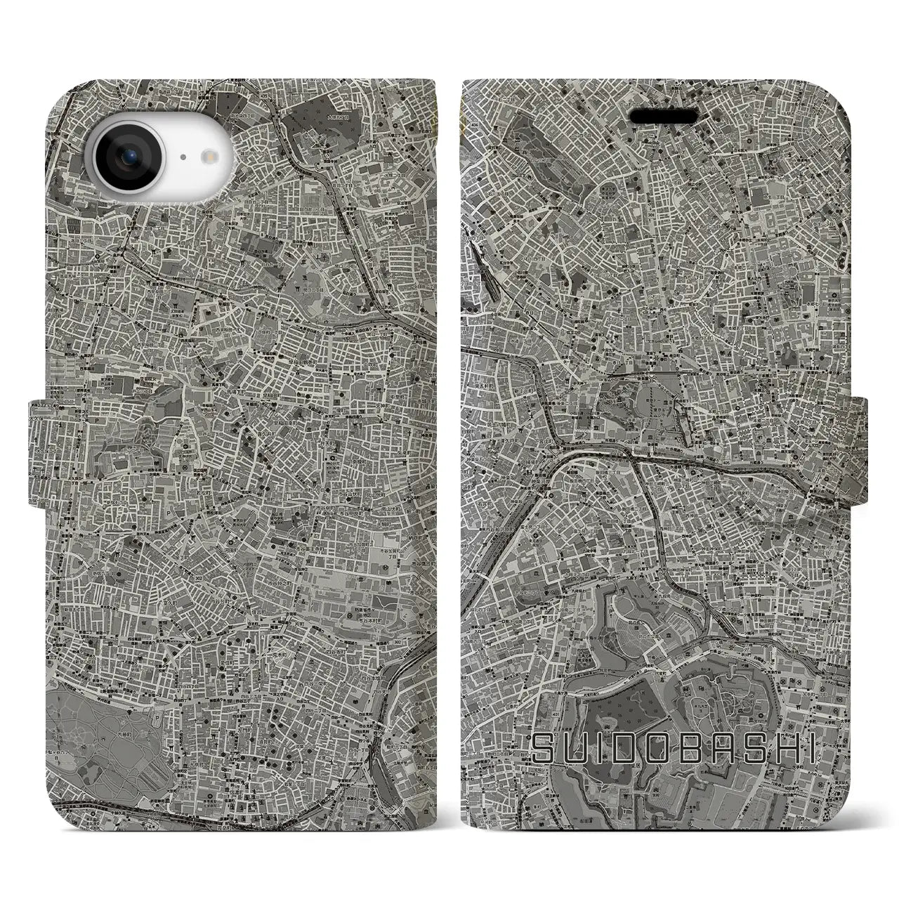 【水道橋(東京都)】地図柄iPhoneケース(手帳タイプ)