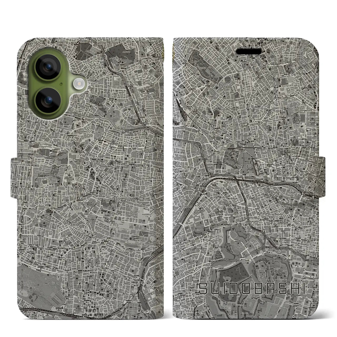 【水道橋(東京都)】地図柄iPhoneケース(手帳タイプ)