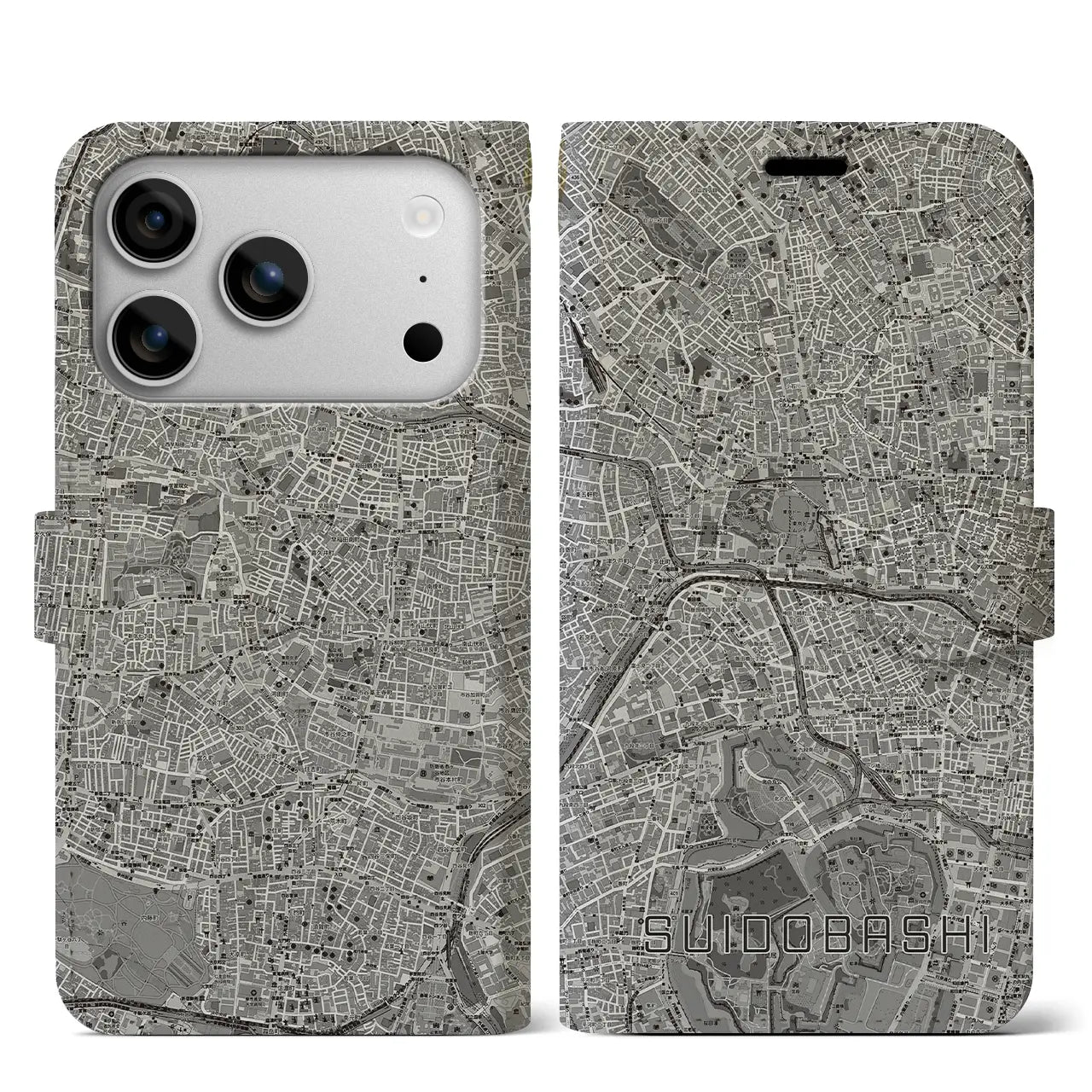 【水道橋(東京都)】地図柄iPhoneケース(手帳タイプ)