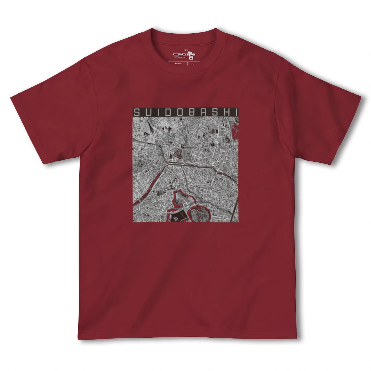 【水道橋(東京都)】地図柄ヘビーウェイトTシャツ