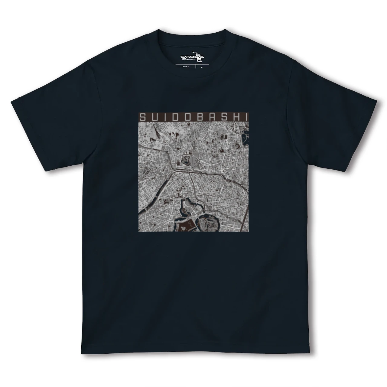 【水道橋(東京都)】地図柄ヘビーウェイトTシャツ