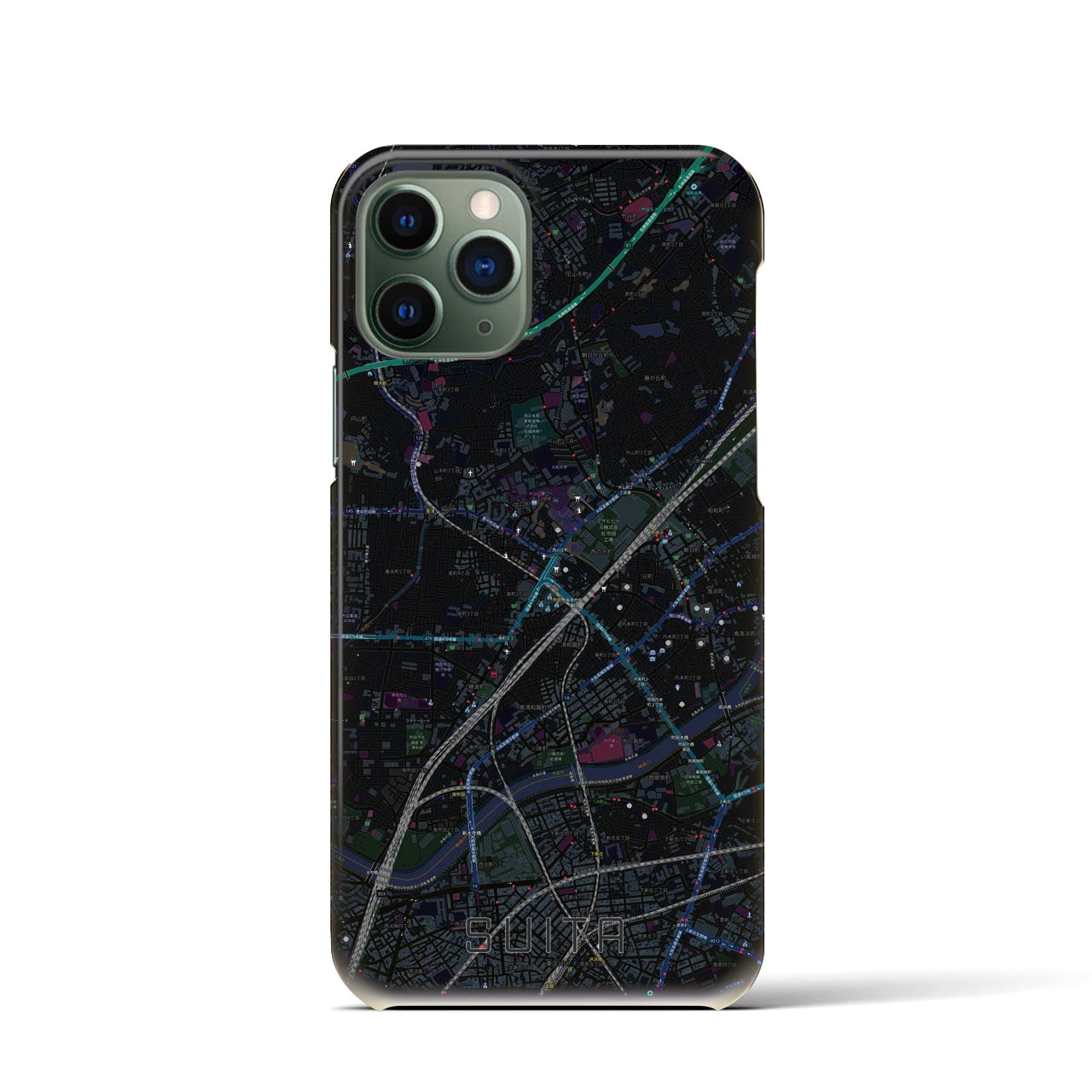 【吹田(大阪府)】地図柄iPhoneケース(バックカバータイプ)