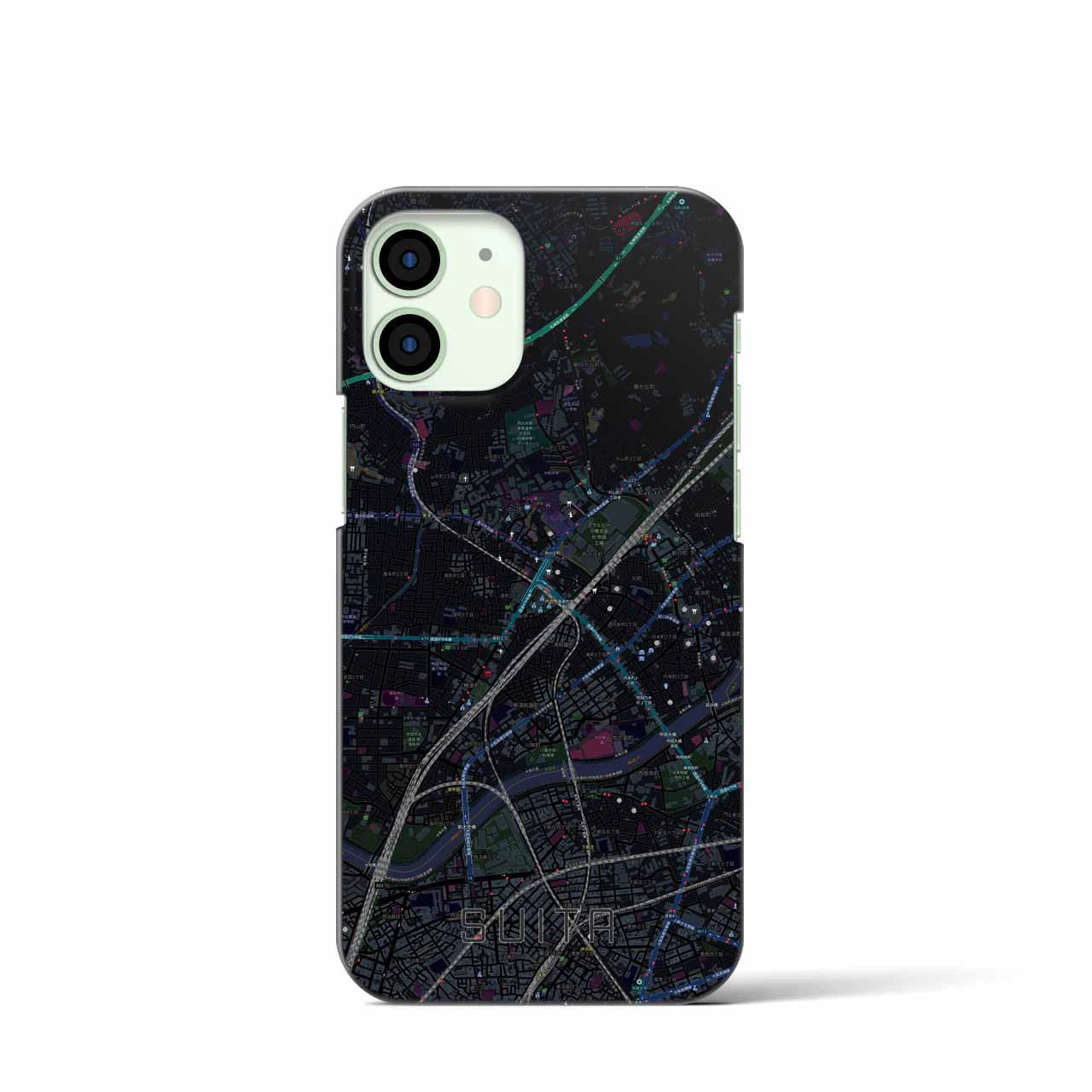 【吹田(大阪府)】地図柄iPhoneケース(バックカバータイプ)