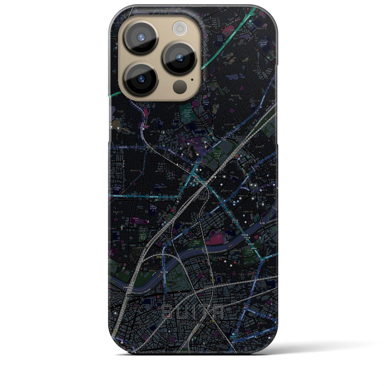 【吹田(大阪府)】地図柄iPhoneケース(バックカバータイプ)