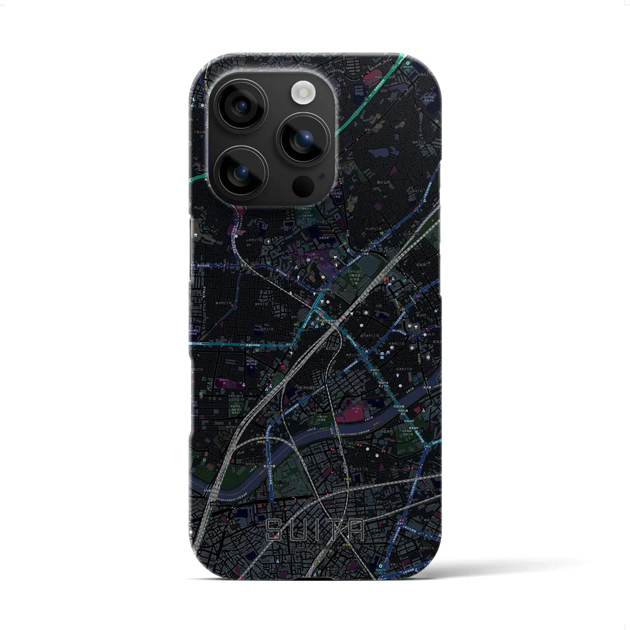 【吹田(大阪府)】地図柄iPhoneケース(バックカバータイプ)