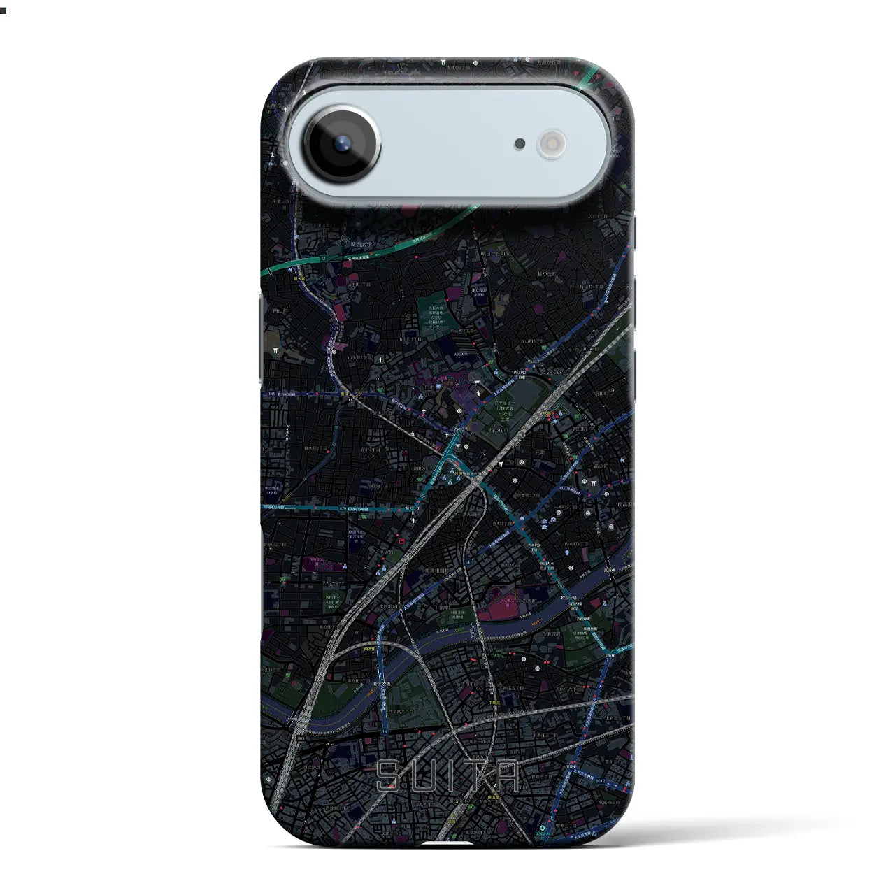 【吹田(大阪府)】地図柄iPhoneケース(バックカバータイプ)