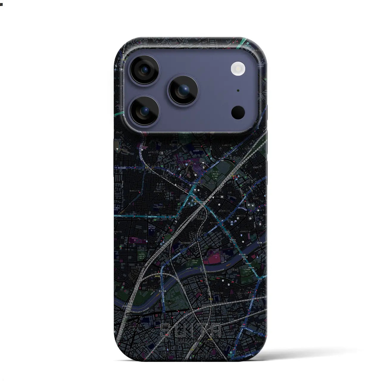 【吹田(大阪府)】地図柄iPhoneケース(バックカバータイプ)