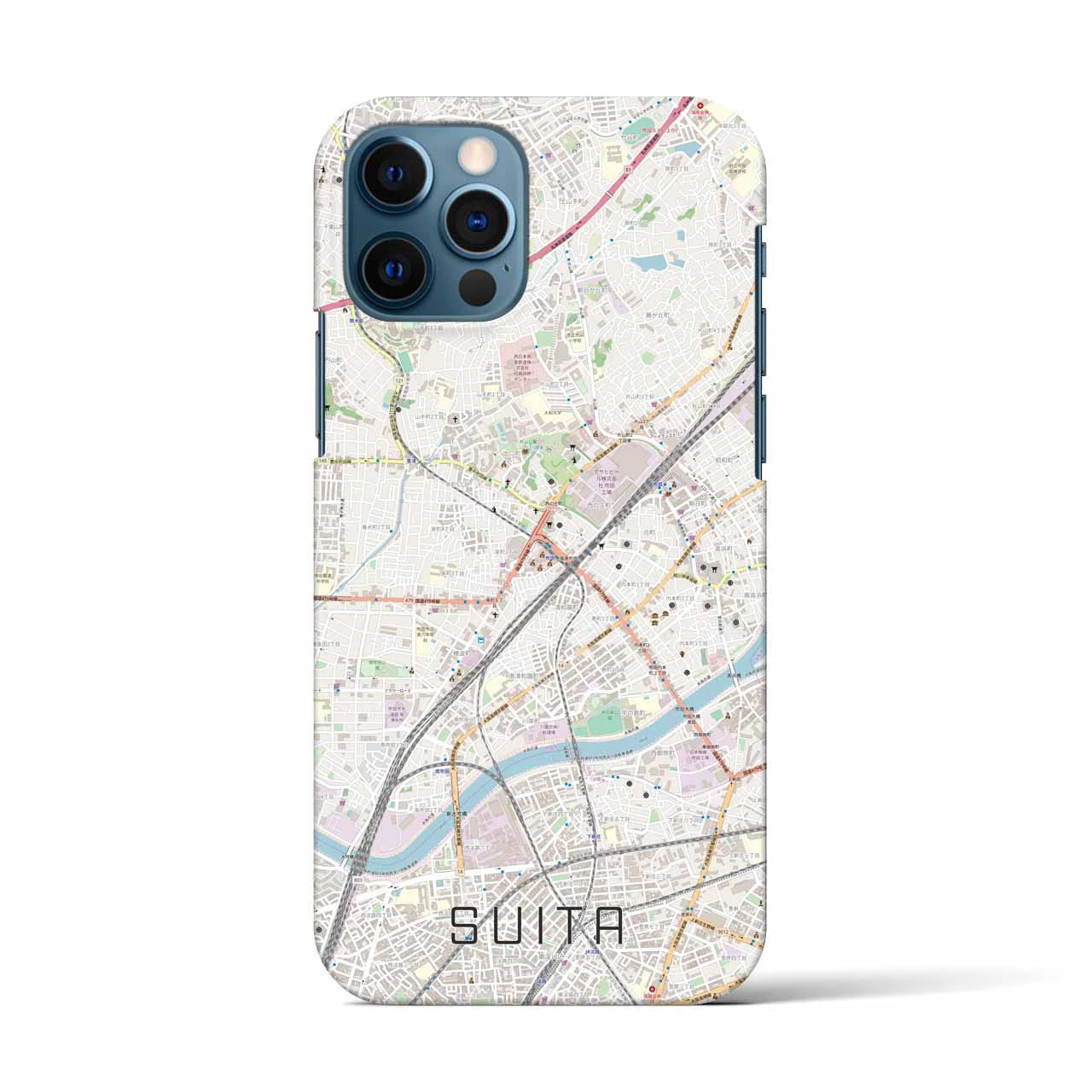 【吹田(大阪府)】地図柄iPhoneケース(バックカバータイプ)