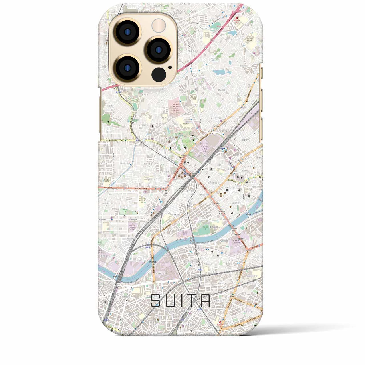 【吹田(大阪府)】地図柄iPhoneケース(バックカバータイプ)