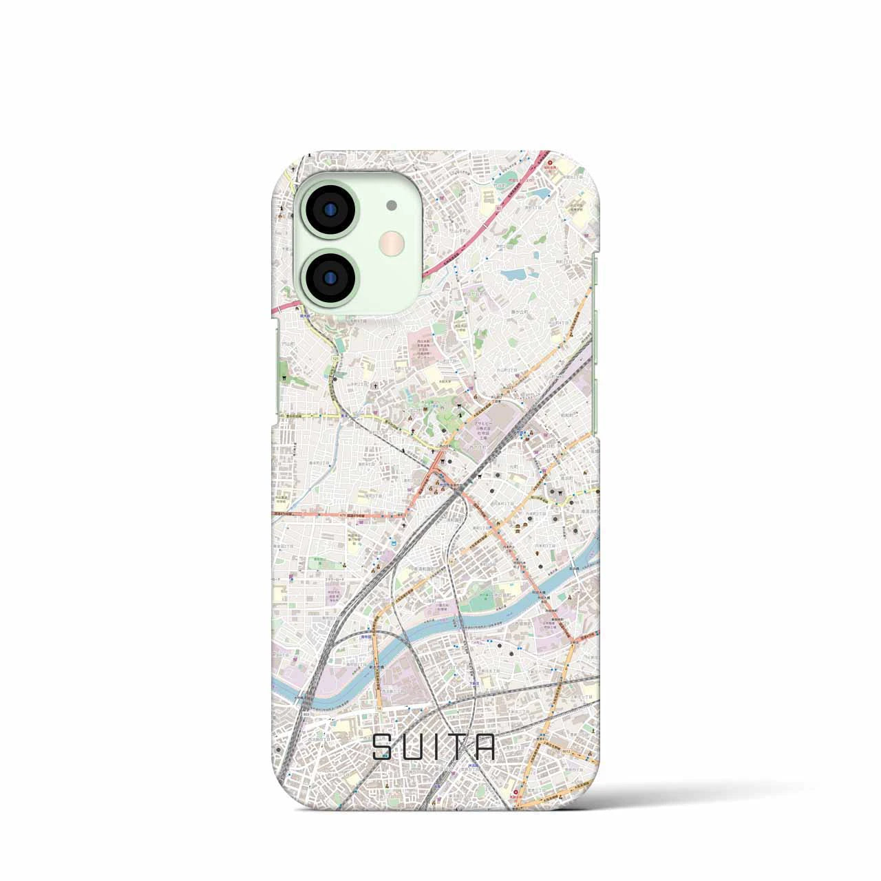 【吹田(大阪府)】地図柄iPhoneケース(バックカバータイプ)